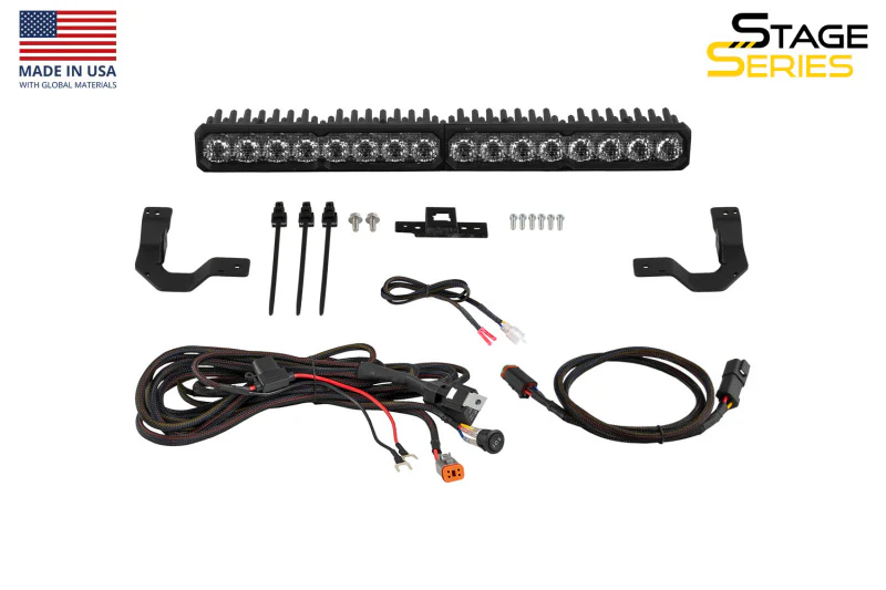 Diode Dynamics 2024-2026 Toyota Tacoma TRD Grille Lightbar SS20 Sport White Combo 6000K - Image 2