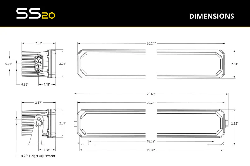 Diode Dynamics SS20 Pro White Combo Standard MBL (one) - Image 4