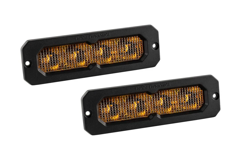 Diode Dynamics SS6 Sport Yellow Flood Flush ABL (pair) 3000K - Image 3