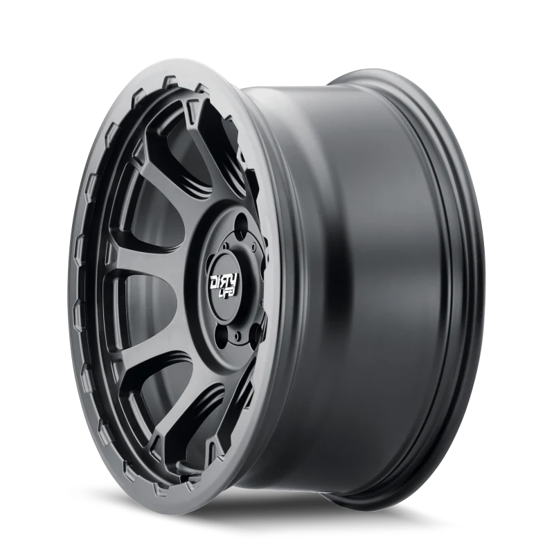 Dirty Life 9307 Drifter 17x8.5/5x127 BP/-6mm Offset/78.1mm Hub Matte Black Wheel - Beadlock - Image 2