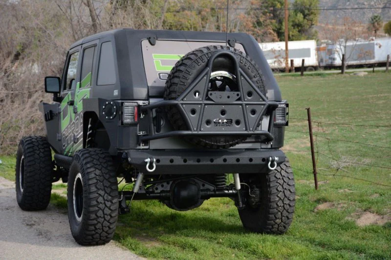 DV8 Offroad 07-18 Jeep Wrangler Body Mounted Tire Carrier - Image 8