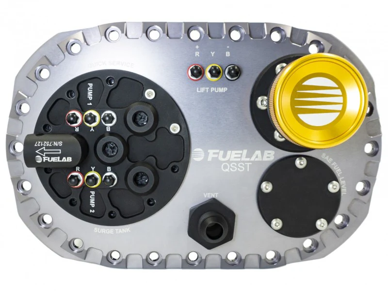 Fuelab Quick Service Surge Tank w/Bosch Lift Pump & Dual 500LPH Brushed Pumps w/Controller -Titanium - Image 2