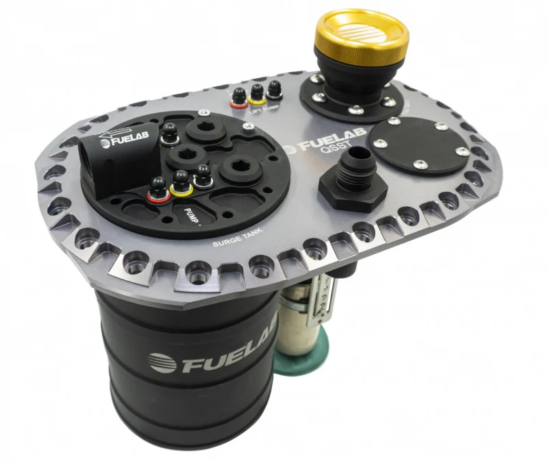 Fuelab Quick Service Surge Tank w/Bosch Lift Pump & Dual 500LPH Brushed Pumps w/Controller -Titanium - Image 3