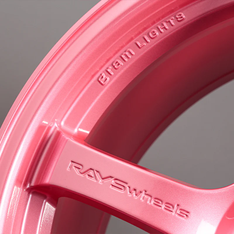 Gram Lights 57DR 18x9.5 +38 5x100 Sakura Pink Wheel (w/ Center Cap & No. 21 BK Air Valve) - Image 4