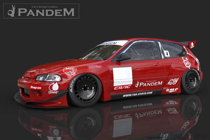GReddy 92-95 Honda Civic EG Hatchback Pandem Rocket Bunny Side Skirts - Image 3