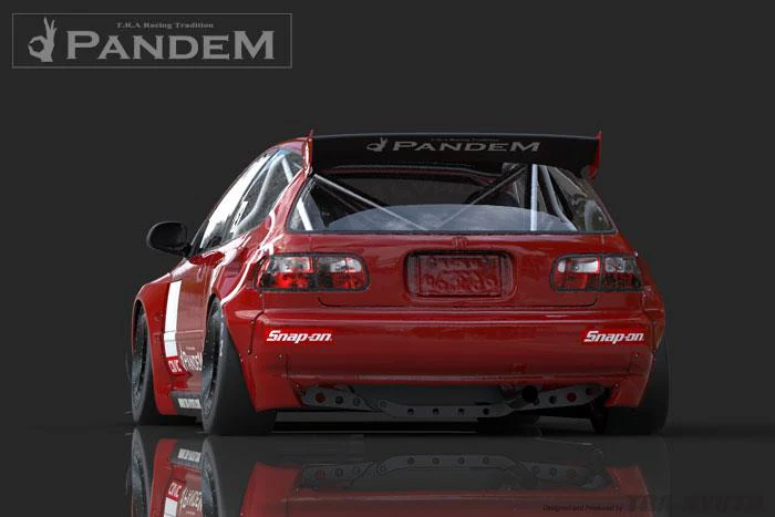 GReddy 92-95 Honda Civic EG Hatchback Pandem Rocket Bunny Side Skirts - Image 4