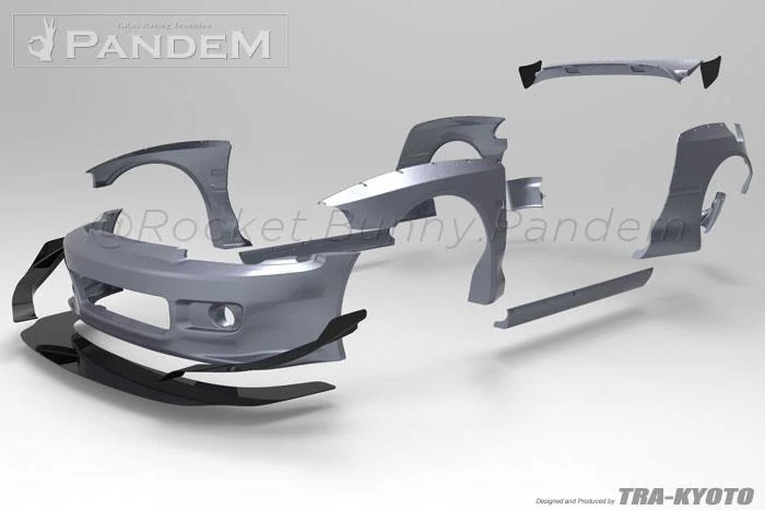 GReddy 92-95 Honda Civic EG Hatchback Pandem Rocket Bunny Side Skirts - Image 5