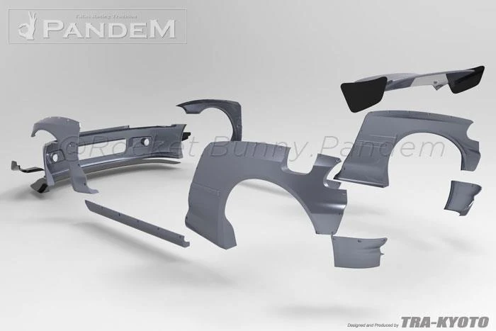 GReddy 92-95 Honda Civic EG Hatchback Pandem Rocket Bunny Side Skirts - Image 6