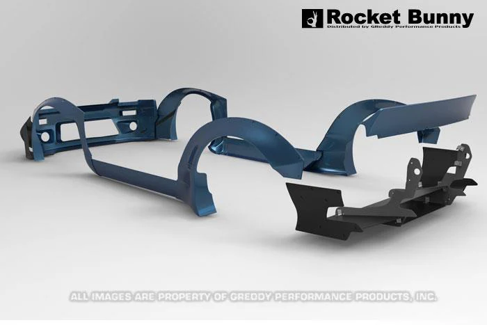 GReddy RPS13 V2 Rocket Bunny Aero Side Skirts Only - Image 4
