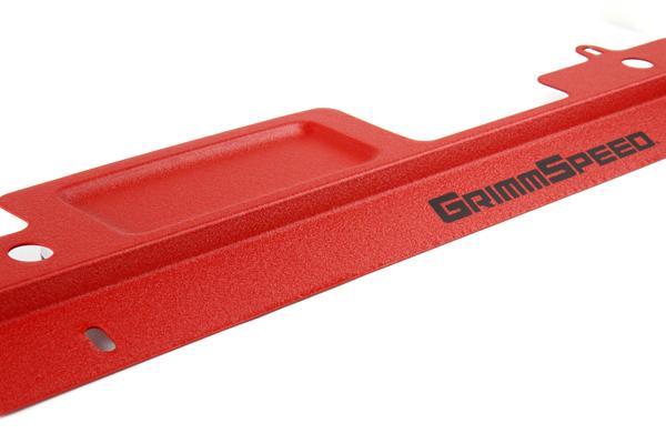 GrimmSpeed 02-07 Subaru Impreza/WRX / 04-07 STI Radiator Shroud w/Tool Tray - Red - Image 4