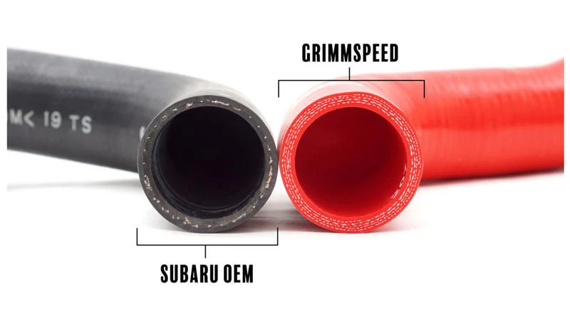 GrimmSpeed 04-08 Subaru Forester XT Radiator Hose Kit - Red - Image 3