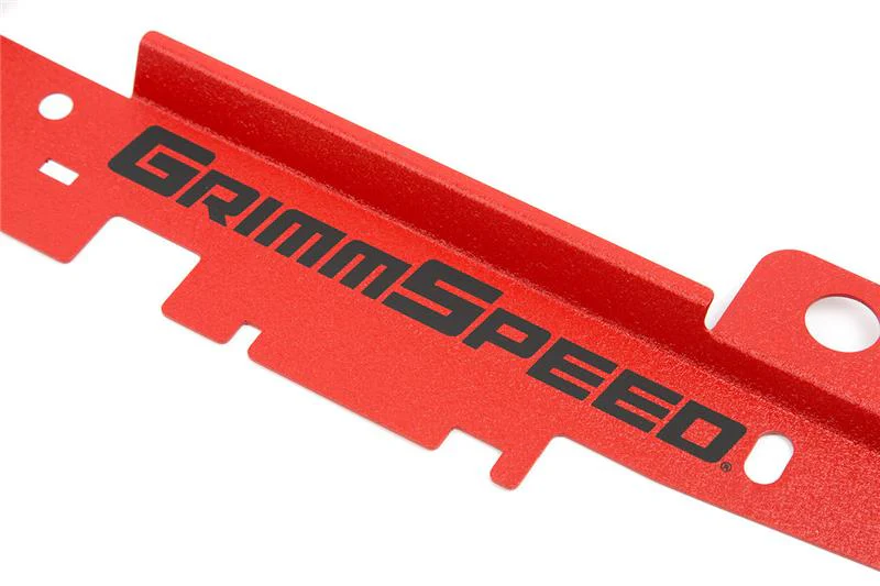 GrimmSpeed 05-09 Subaru Legacy/Outback Radiator Shroud w/Tool Tray - Textured Red - Image 4