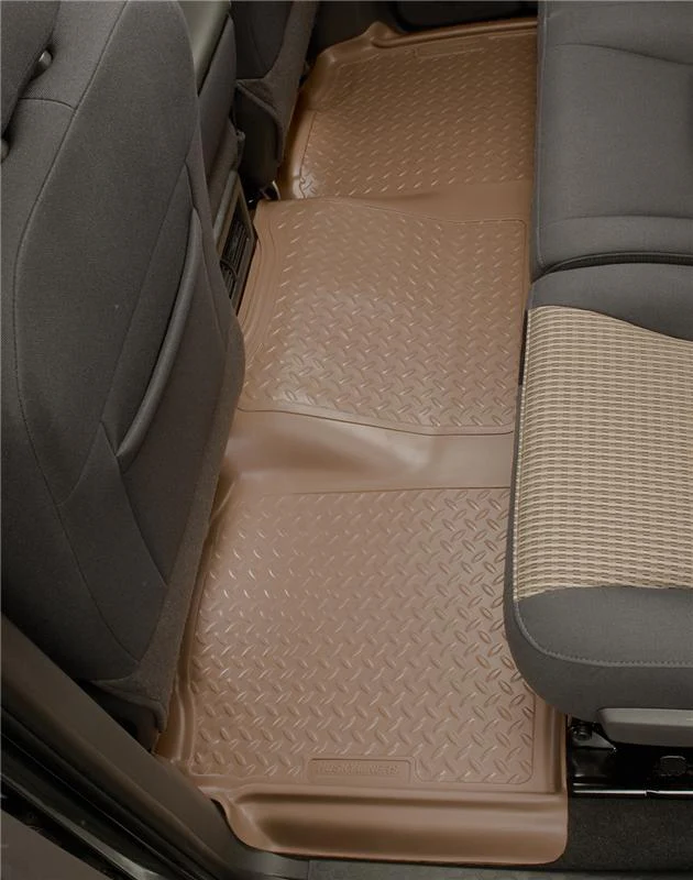Husky Liners 88-00 GM Full Size Truck 3DR/Ext. Cab Classic Style 2nd Row Tan Floor Liners - Image 5