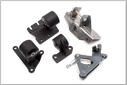 Innovative 88-91 Civic H-Series Black Steel Mounts 75A Bushings (Manual Hydro Actuator) - Image 2