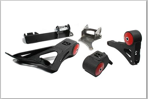 Innovative 90-93 Integra K-Series Black Steel Mounts 75A Bushings (Not K24 Trans) - Image 2