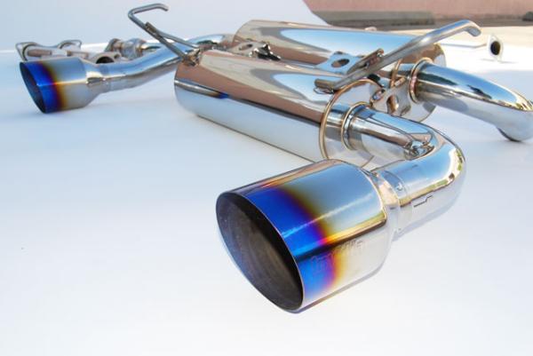 Invidia 03-08 Infiniti FX35/45 Gemini Single Layer Titanium Tip Cat-back Exhaust - Image 3
