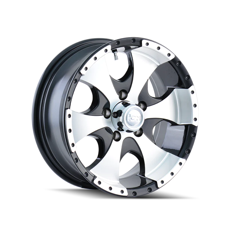 ION Type 136 15x6 / 6x139.7 BP / 0mm Offset / 108mm Hub Black/Machined Wheel - Image 2