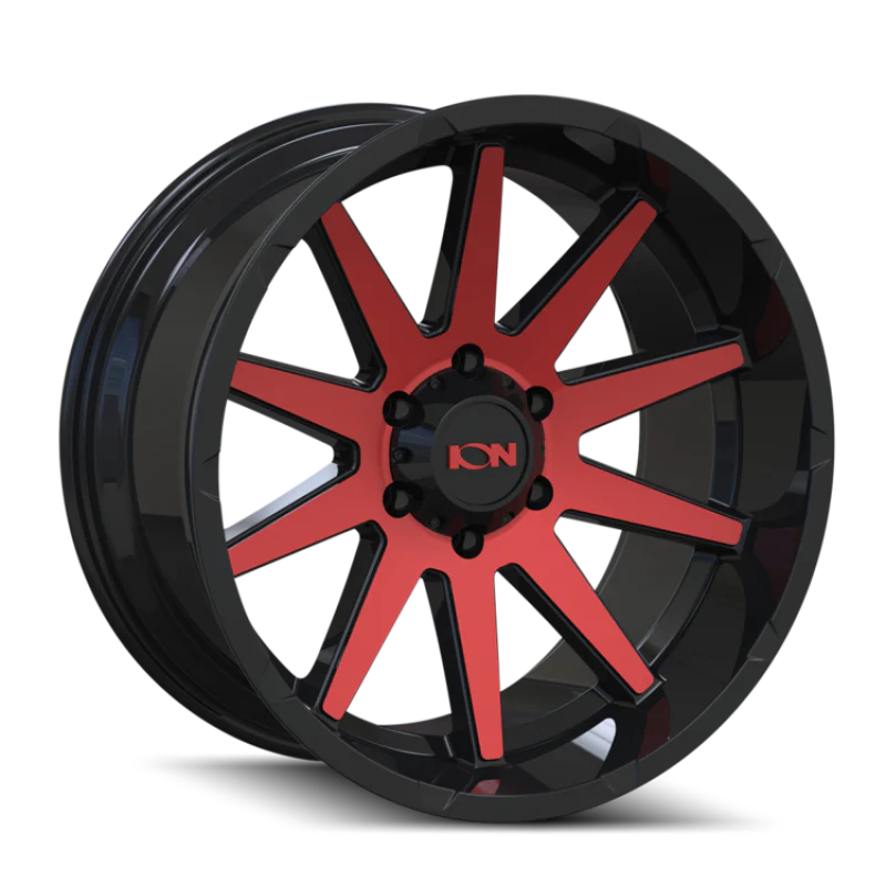 ION Type 143 20x9 / 8x170 BP / 18mm Offset / 125.2mm Hub Gloss Black/Red Machined Wheel - Image 2