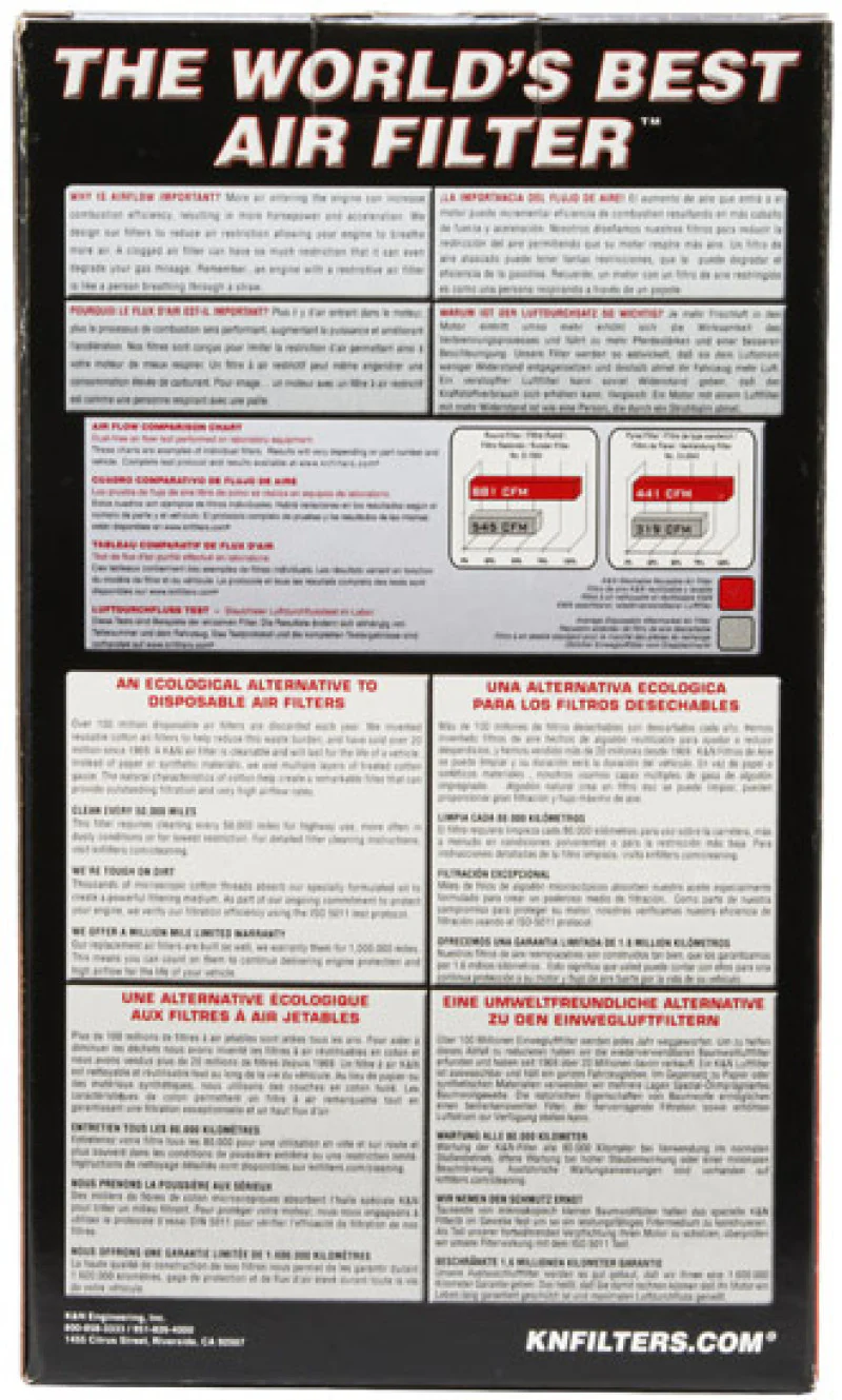 K&N Uni Oval Tapered Air Filter 3.5in 10 Deg. Flg / 3.25in T OW / 4.5in T OL / 5.75in B / 7in H - Image 11