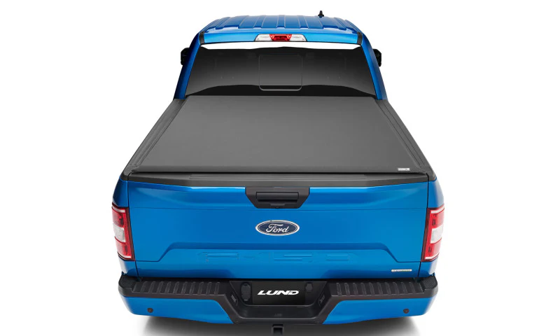 Lund 09-14 Ford F-150 (5.5ft. Bed) Genesis Elite Roll Up Tonneau Cover - Black - Image 3