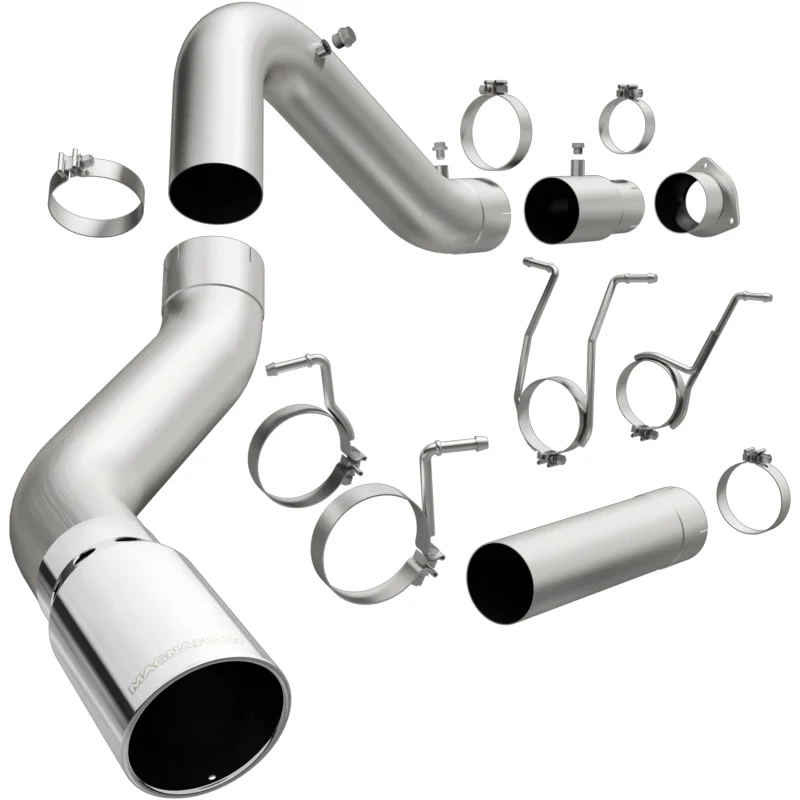MagnaFlow SYS Cat-Back 2017 Chevrolet Silverado 6.6L Diesel Polished Single Wall 6in Tip - Image 2
