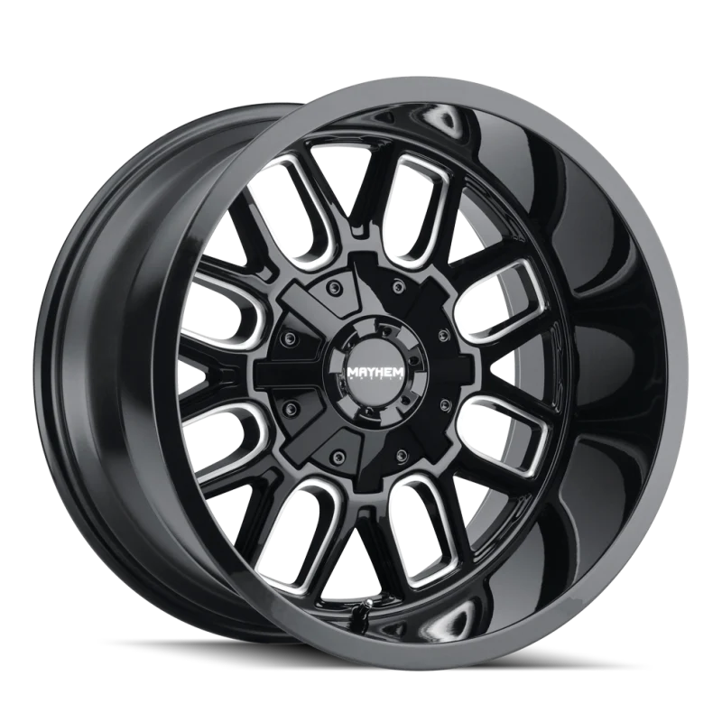 Mayhem 8107 Cogent 20x9 / 8x170 BP / 0mm Offset / 125.2mm Hub Gloss Black Milled Wheel