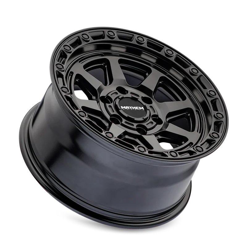 Mayhem 8306 Ridgeline 17x8.5 / 6x139.7 BP / -6mm Offset / 106.1mm Hub Satin Black Wheel - Image 3