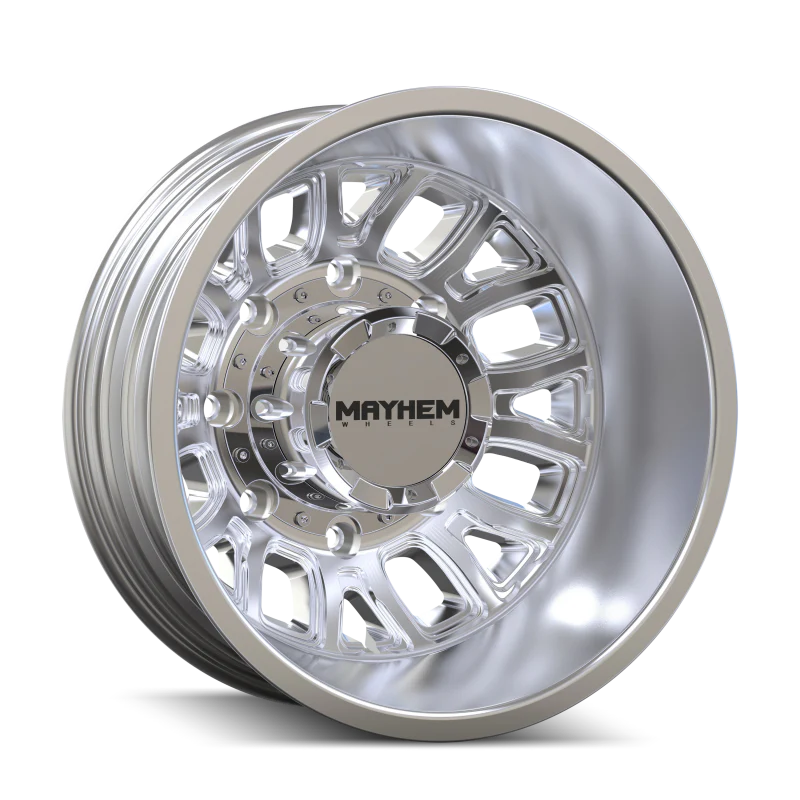 Mayhem Cogent Dually 8107D 17x6.5 8x210 BP 125mm Offset 154.2mm Bore Polished Wheel - Image 2