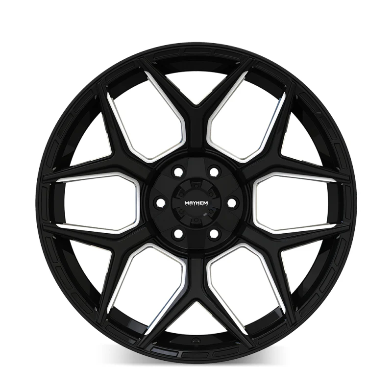 Mayhem Vanquish 8119 20X9 / 6x135/6x139.7 / 0mm Offset / 106.1mm  Hub - Gloss Black Milled - Image 2