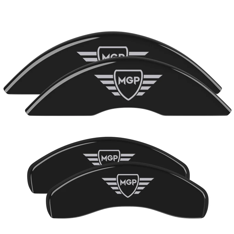 MGP 2 Caliper Covers Engraved Front MGP Black Finish Silver Characters 2018 Kia Rio