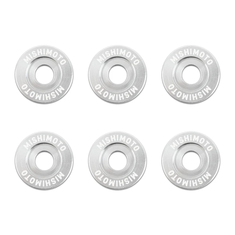 Mishimoto Small Fender Washer Kit (6pcs) - Silver - Image 2