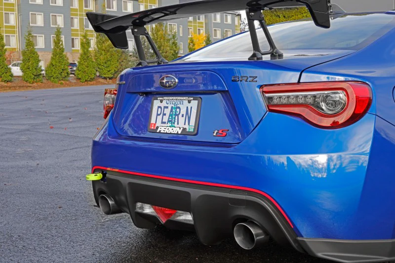 PERRIN 13-25 Subaru BRZ / 13-20 Scion FRS & Toyota 86 / 22-25 GR86 Tow Hook Kit (Rear) - Neon Yellow - Image 6