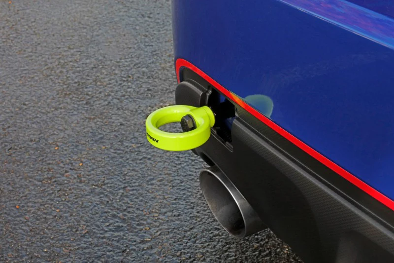 PERRIN 13-25 Subaru BRZ / 13-20 Scion FRS & Toyota 86 / 22-25 GR86 Tow Hook Kit (Rear) - Neon Yellow - Image 7