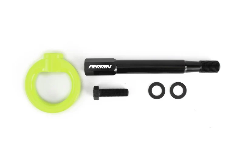 PERRIN 13-25 Subaru BRZ / 13-20 Scion FRS & Toyota 86 / 22-25 GR86 Tow Hook Kit (Rear) - Neon Yellow - Image 8