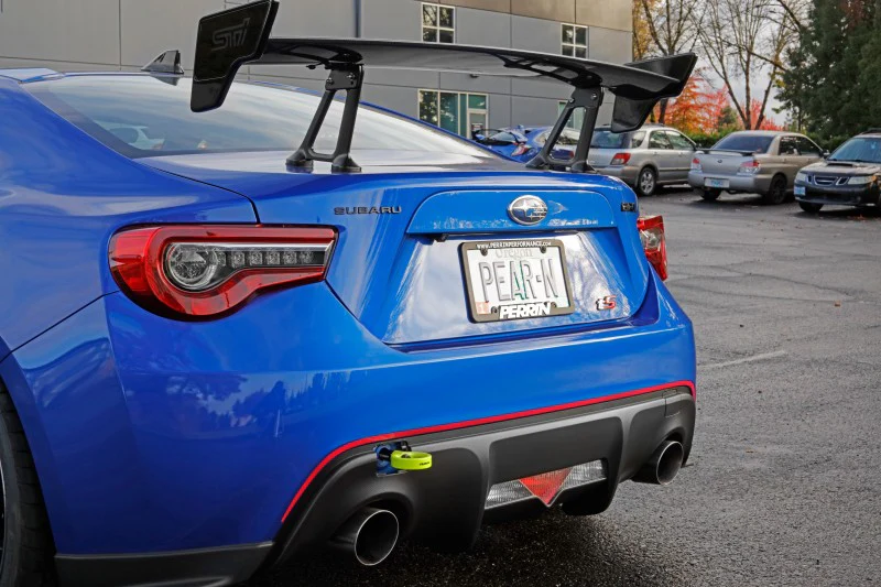 PERRIN 13-25 Subaru BRZ / 13-20 Scion FRS & Toyota 86 / 22-25 GR86 Tow Hook Kit (Rear) - Neon Yellow - Image 9