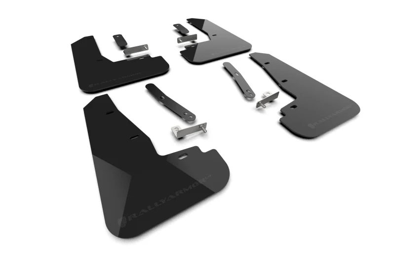 Rally Armor 25-26 Kia EV6 Base Light/GT/GT-Line Black Mud Flap - Metallic Black Logo - Image 5