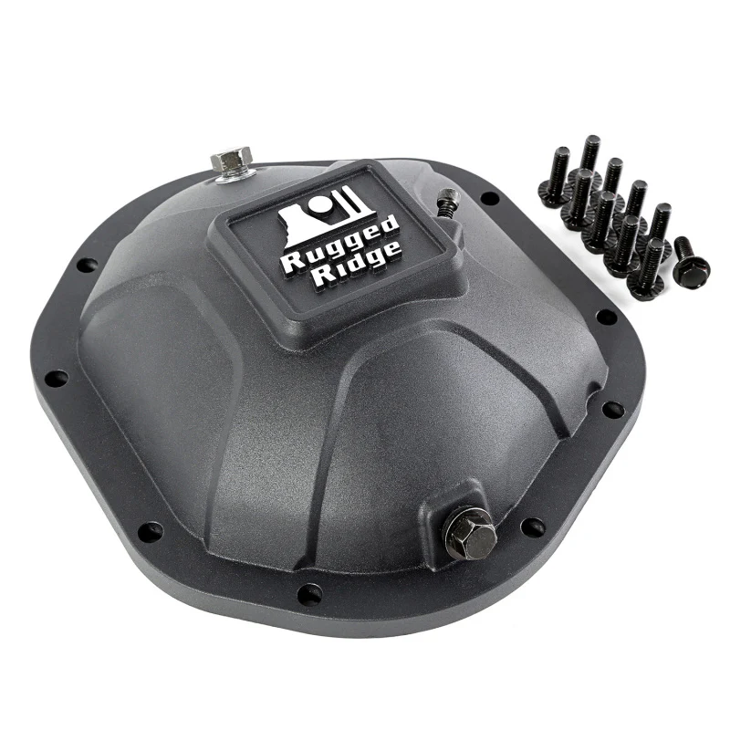 Rugged Ridge Boulder Aluminum Differential Cover Dana 44 Black - Image 2
