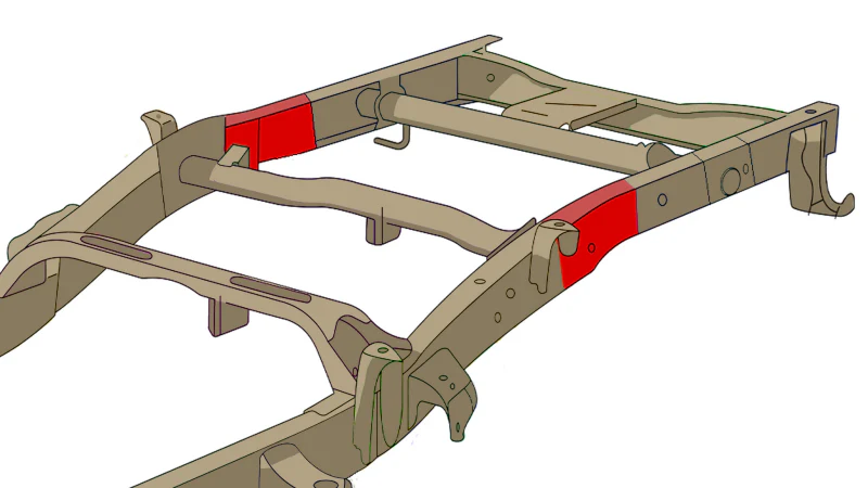 Rust Buster 07-18 Chevy Silverado/GMC Sierra Over Axle Frame Repair Kit - Right - Image 4