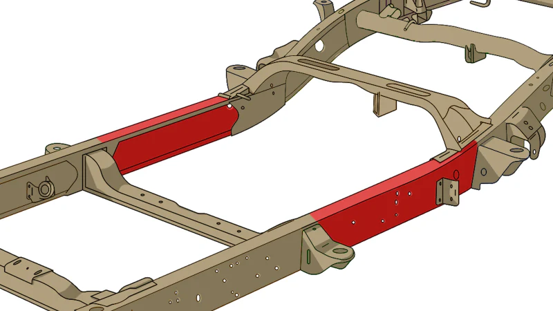 Rust Buster 1999-2006 Chevy & GMC Trucks Center Rear Frame Repair Kit - Left - Image 6