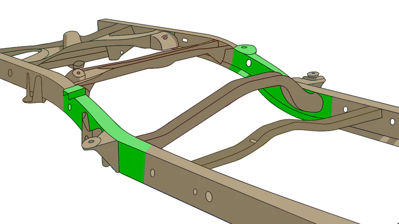 Rust Buster 2000-2006 Toyota Tundra Mid Rear Frame Section - Right - Image 4