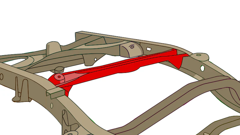 Rust Buster 2000-2006 Toyota Tundra Rear Fuel Tank Crossmember - Image 2