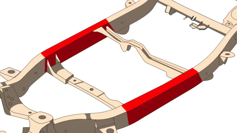 Rust Buster 2003-2009 Toyota 4Runner Center Frame Repair Kit - Right - Image 3