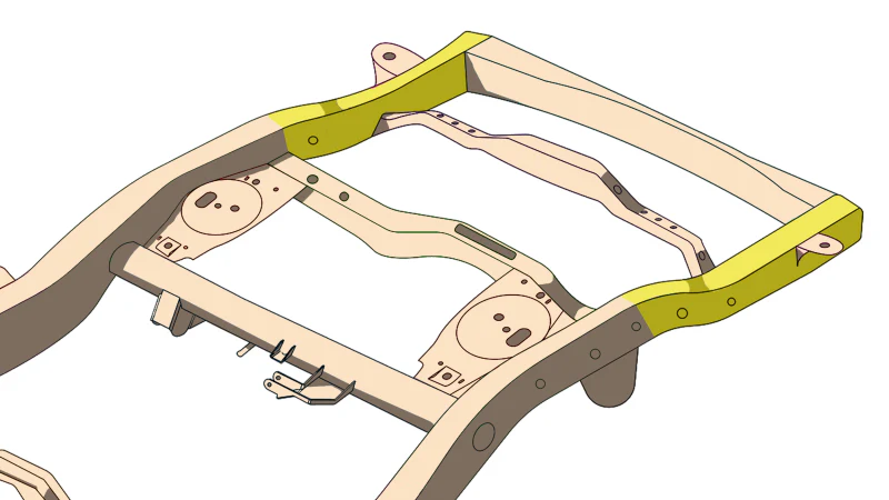 Rust Buster 2003-2009 Toyota 4Runner Rear Frame Repair Kit - Right - Image 6