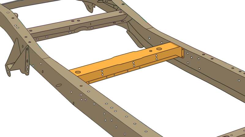 Rust Buster 73-87 Chevy C/K20 Rear Cab Mount Crossmember - Image 4