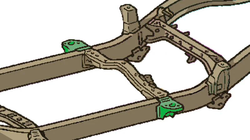 Rust Buster 95-04 Toyota Tacoma Rear Cab Mount - RIde Side - Image 2