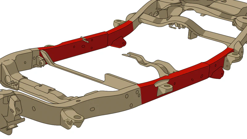 Rust Buster Avalanche/Suburban/Yukon Center Frame Repair Kit - Right - Image 8