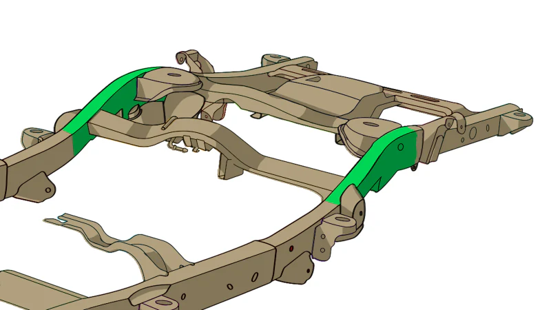 Rust Buster Avalanche/Suburban/Yukon Over Axle Frame Repair Kit - Left - Image 3