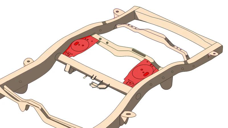 Rust Buster FJ Cruiser & 4Runner Rear Upper Coil Spring Bucket & Shock Mount - Left - Image 3