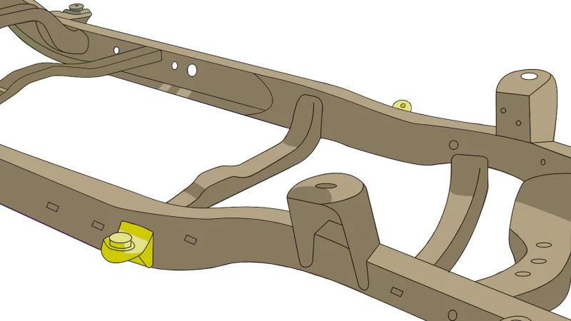 Rustbuster 2000-2006 Toyota Tundra Access Cab 6.5Ft Bed Front Body Mount Right Side - Image 4