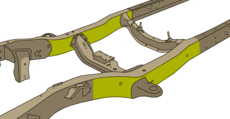 RustBuster 97-04 Dodge Dakota Front Frame Repair Kit - Left - Image 5
